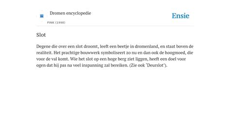 slot betekenis.